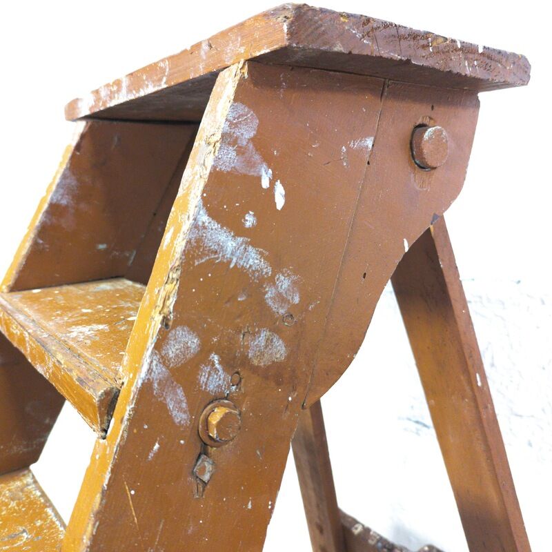 Old wooden stepladder