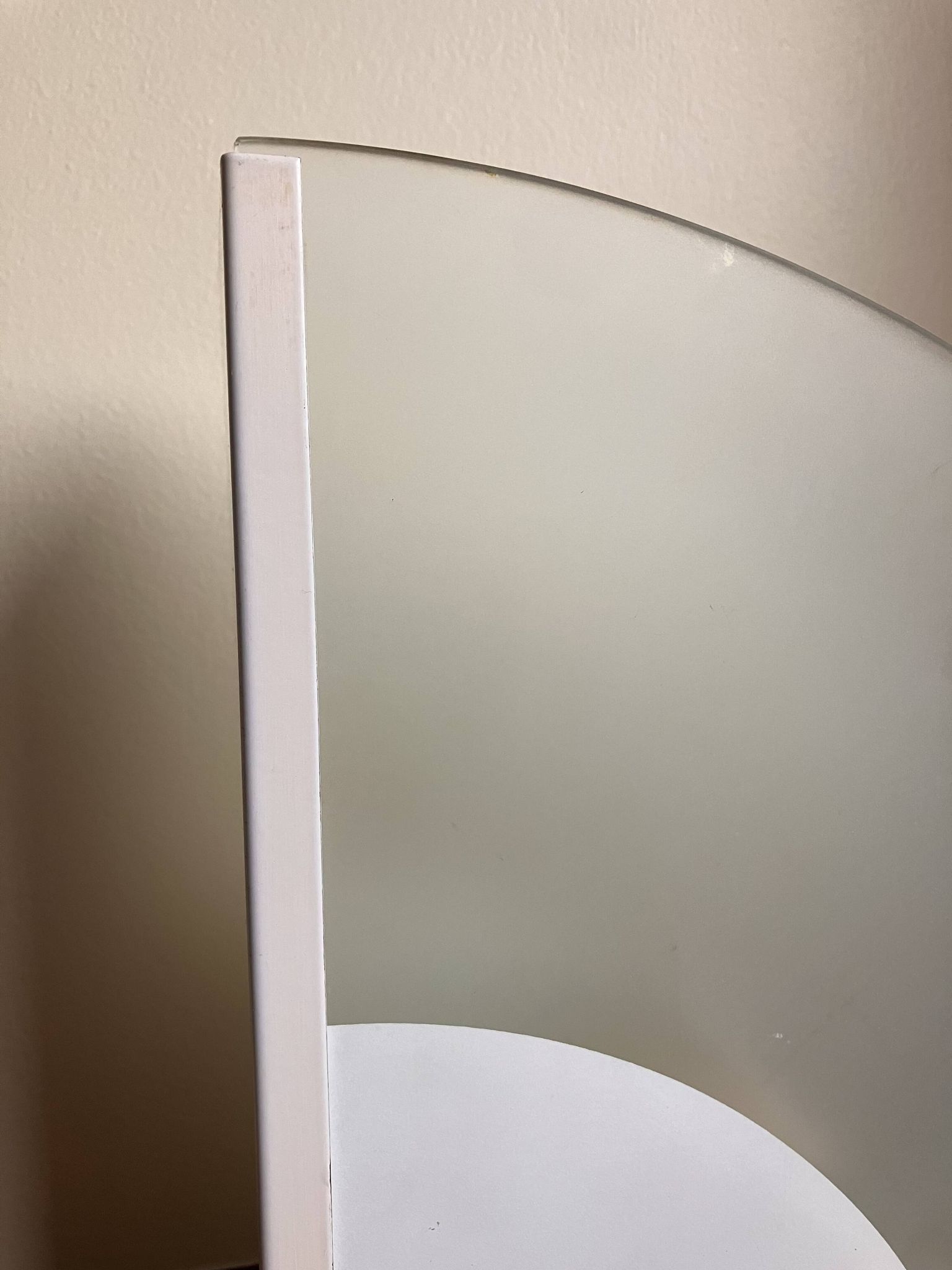 Lampe à poser design italien post moderne verre et métal blanc