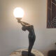 Art Deco woman lamp 72 cm in height