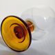 Six amber stemmed glasses from the 70s