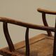 Chinese chair with yoke back in lacquered pear wood, 18th century