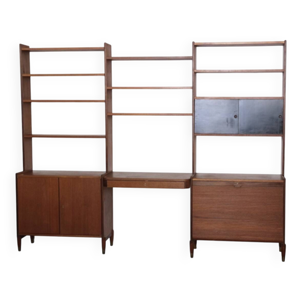 Grand bureau de style scandinave en teck.