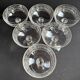 6 Baccarat champagne coupes with Greek engraving, slanted.