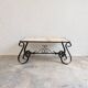 Coffee table in marble and wrought iron, Mediterranean spirit.