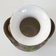 Vintage vase 1950 ceramic flowers relief