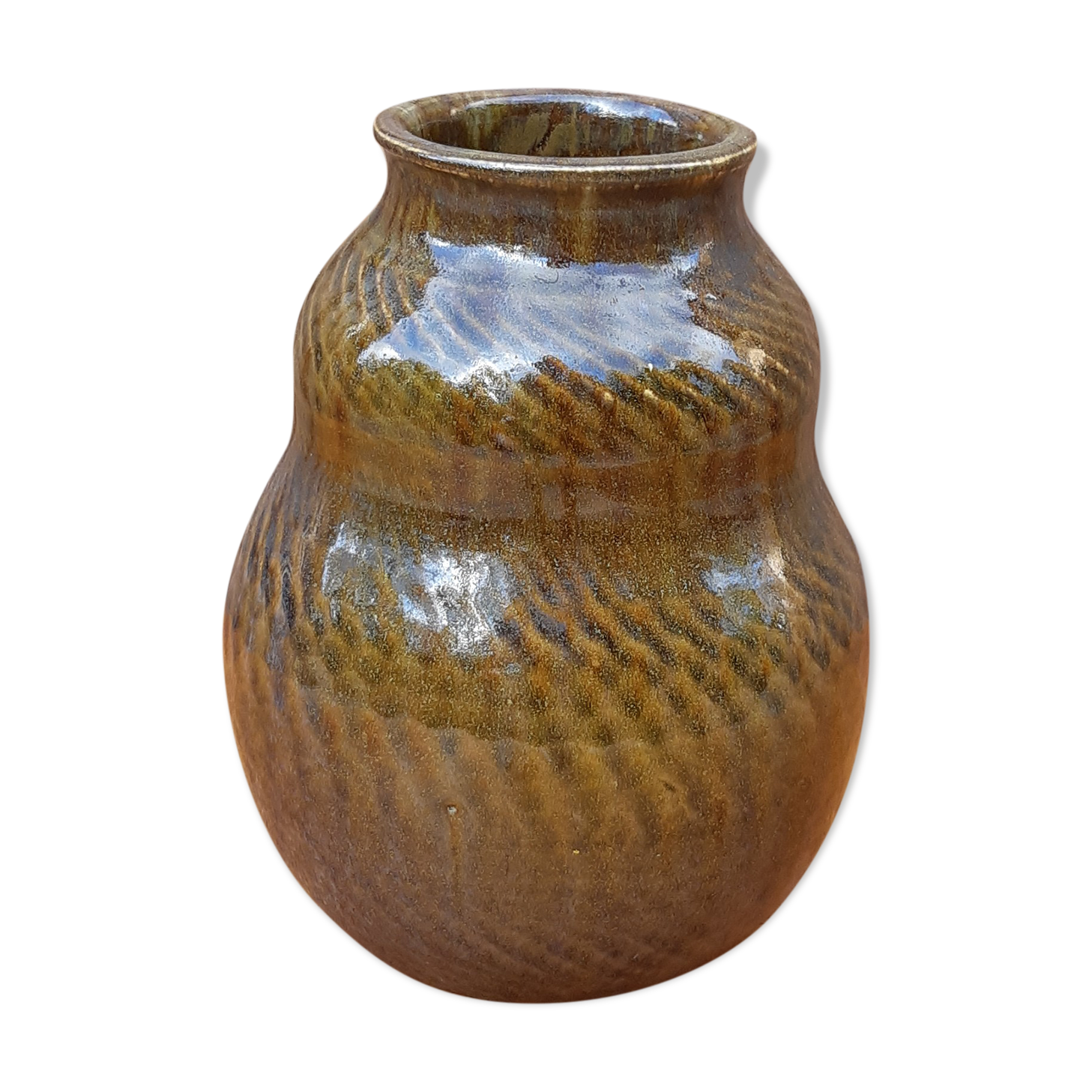 Vase en grès emaillée