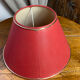 Cracked ceramic lamp, fabric shade, 1980s.