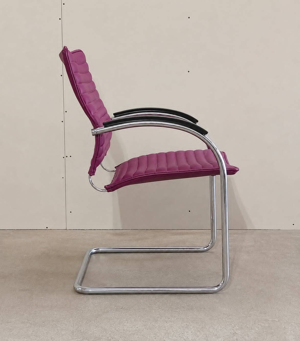 6 Cantilever Tubular Dining Chairs Model S74 FV by Josep Gorcica for Thonet