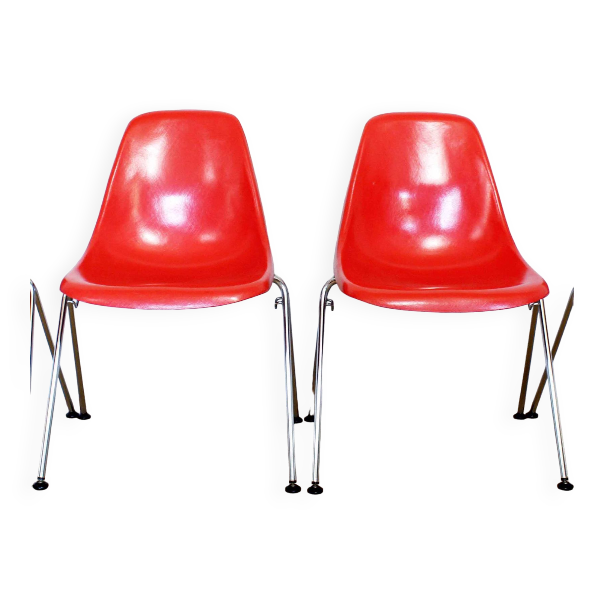 Pair of Stella fiberglass chairs