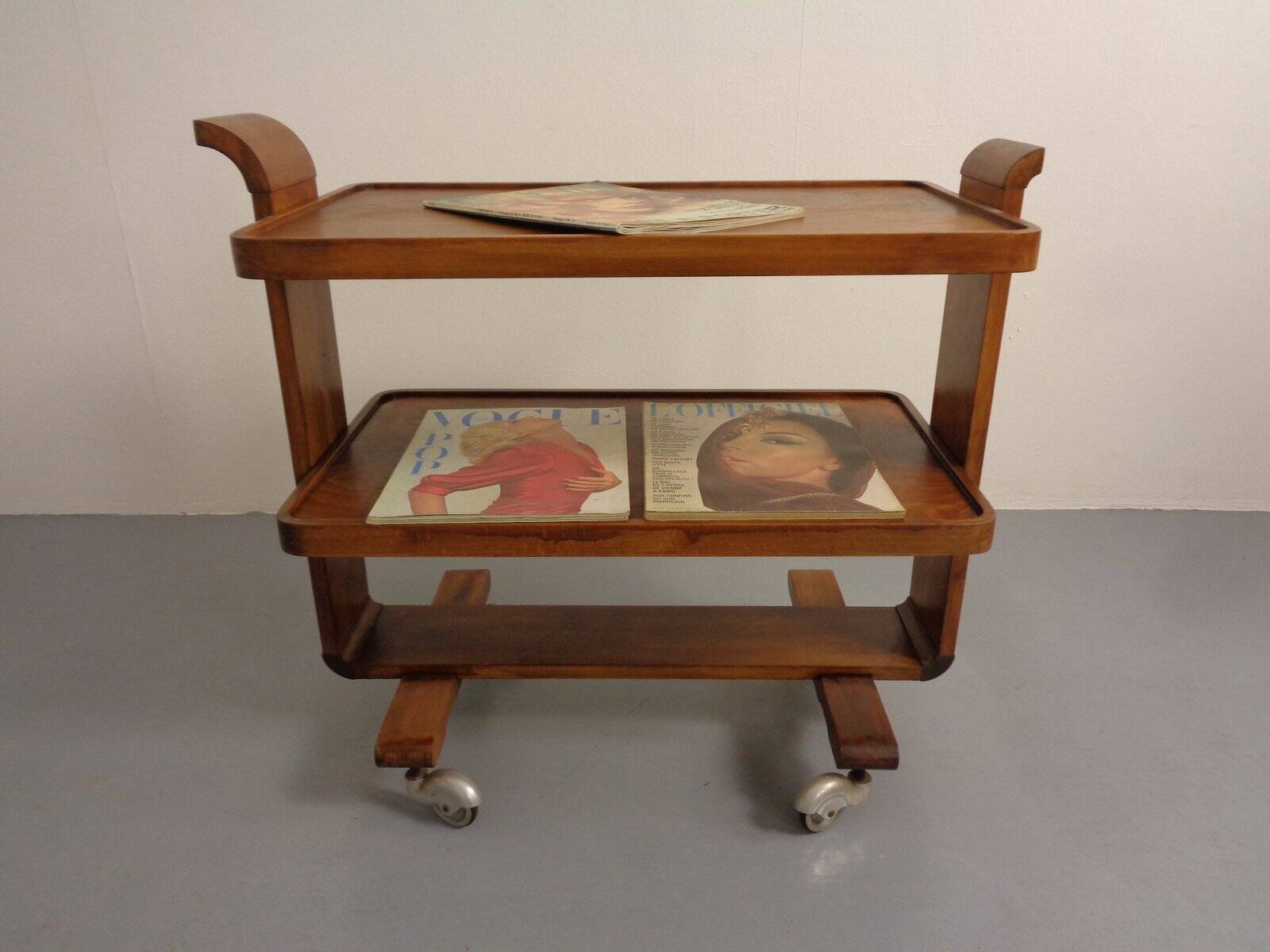 Art Deco Rollable Serving Cart, 1930s