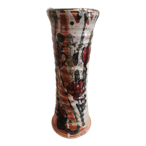 Vase en céramique motifs fleurs