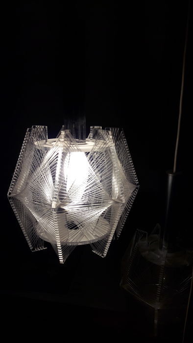Vintage suspension design in 3 spheres Paul Secon by Sompex (60-70)