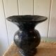 Old enamelled terracotta vase