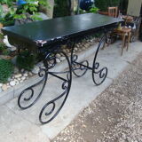 Old wrought iron console