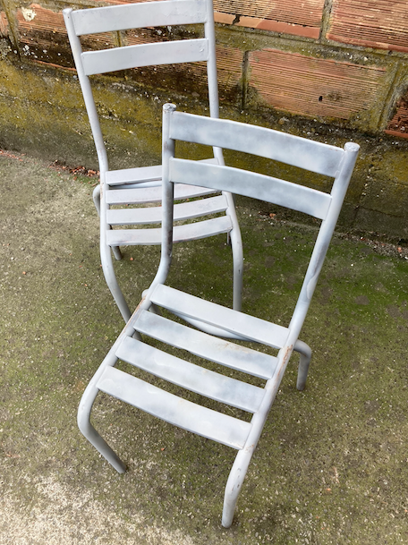 14 metal bistro chairs