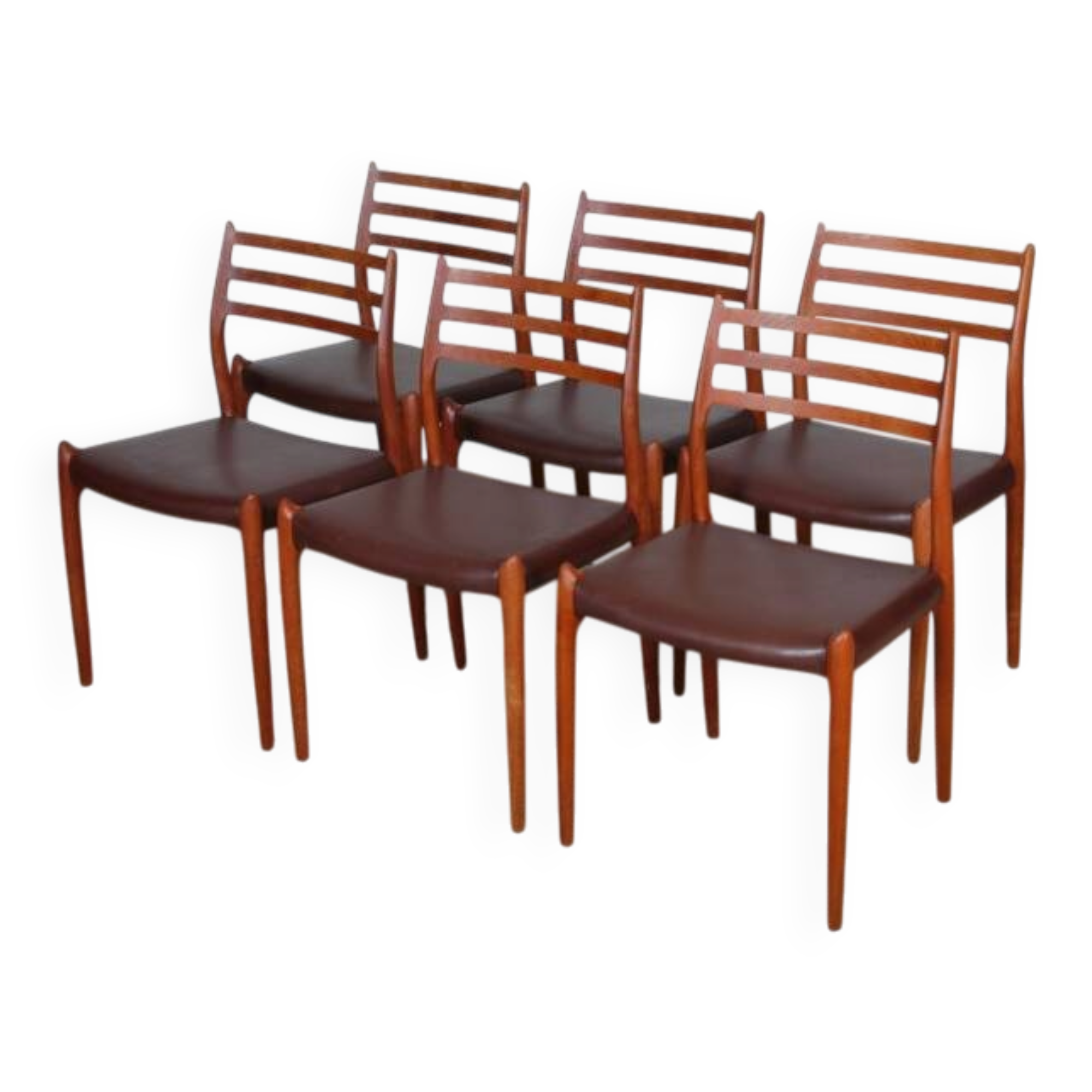 Set of 6 chairs by Niels Otto Moller in teak model 78, 1960.
