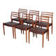 Set of 6 chairs by Niels Otto Moller in teak model 78, 1960.