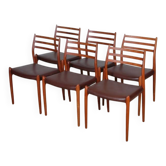 Set of 6 chairs by Niels Otto Moller in teak model 78, 1960.