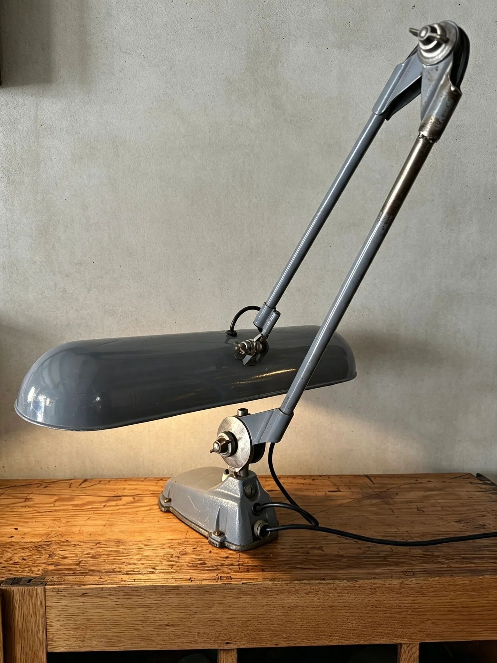 Large 1960s task lamp by Ernst Rademacher for Rademacher GmbH