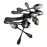Service of 12 silver-plated dessert spoons
