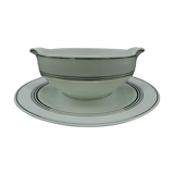 Saucière Charles Ahrenfeldt art déco blanc et argent