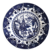 Plate asian decor Petrus regout Maastricht