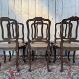 Suite de 6 chaises cannées de style Vénitiennes - Louis XV