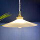 Vintage lampshade pendant light in white opaline