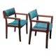 Paire de chaises de directeur en teck