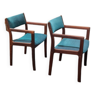 A pair of vintage teak Directors chairs