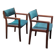Paire de chaises de directeur en teck
