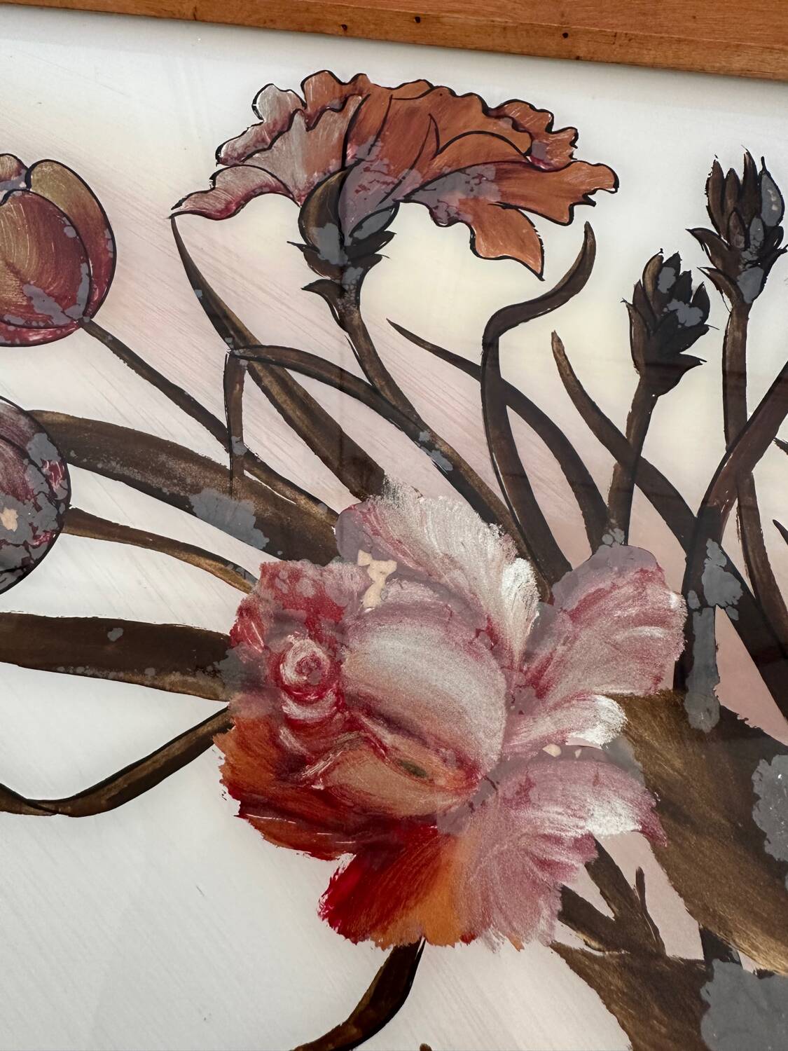 Large art deco tray signed Florel