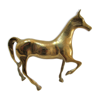 Vintage solid brass horse
