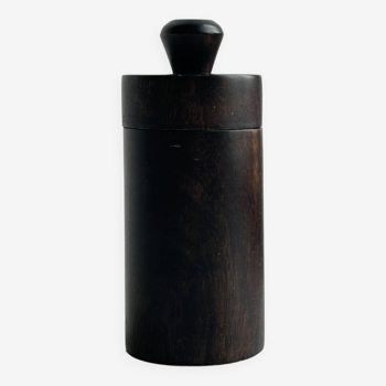 Old brutalist style wooden pot.