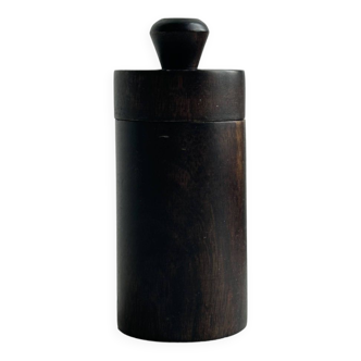 Old brutalist style wooden pot.