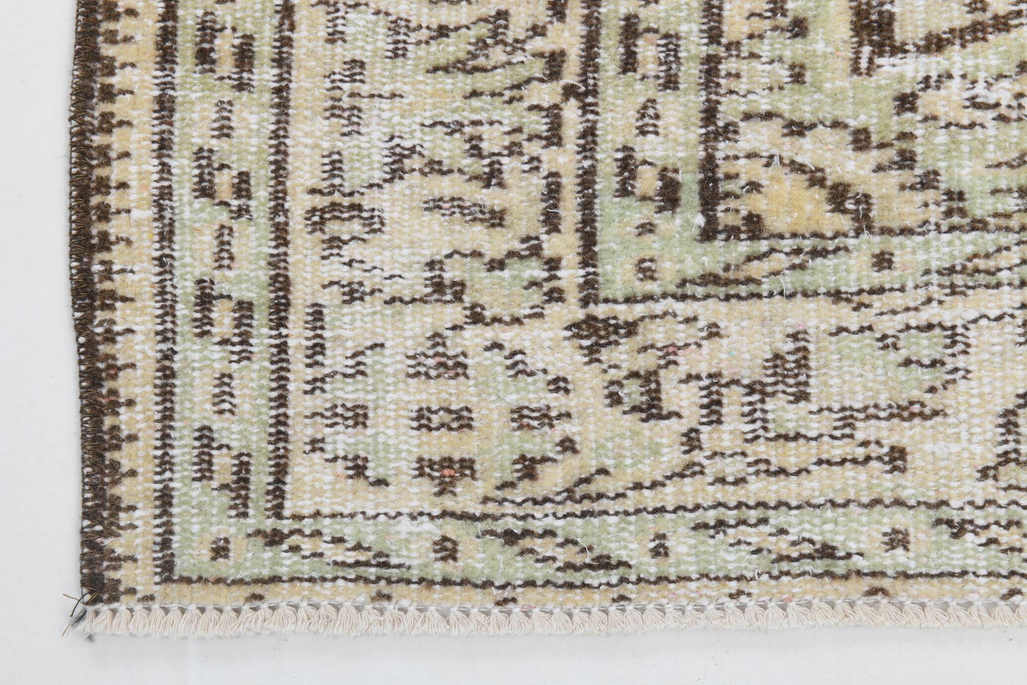 Tapis Vintage Tons Neutres Beige Motif Discret Élégant, 166x244 Cm