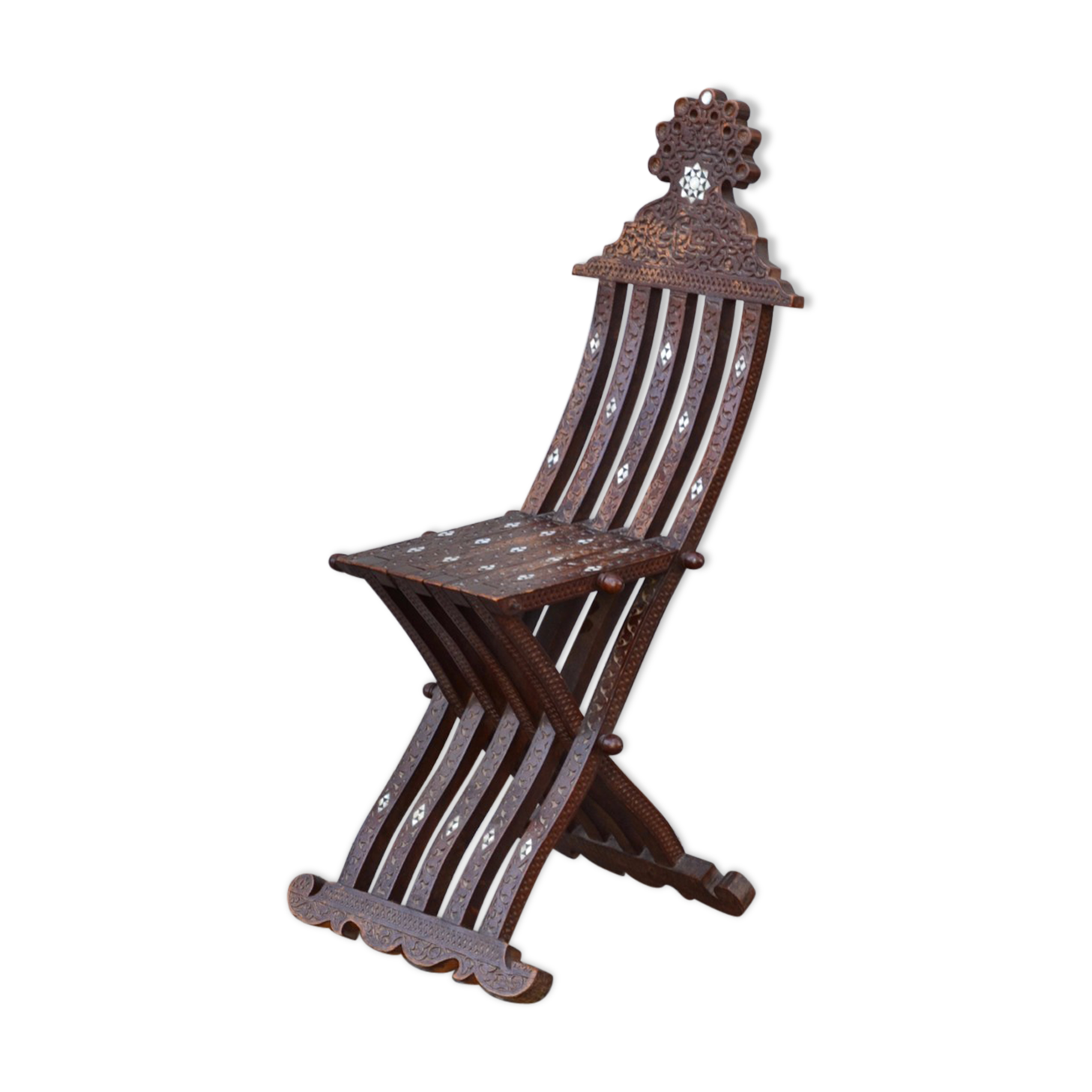 Syrian Chair inlaid mother of Pearl
