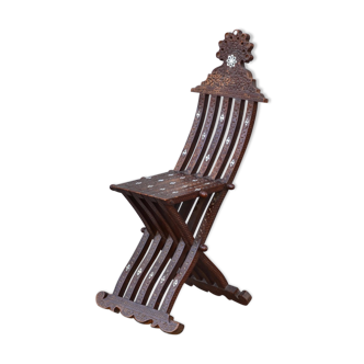 Syrian Chair inlaid mother of Pearl