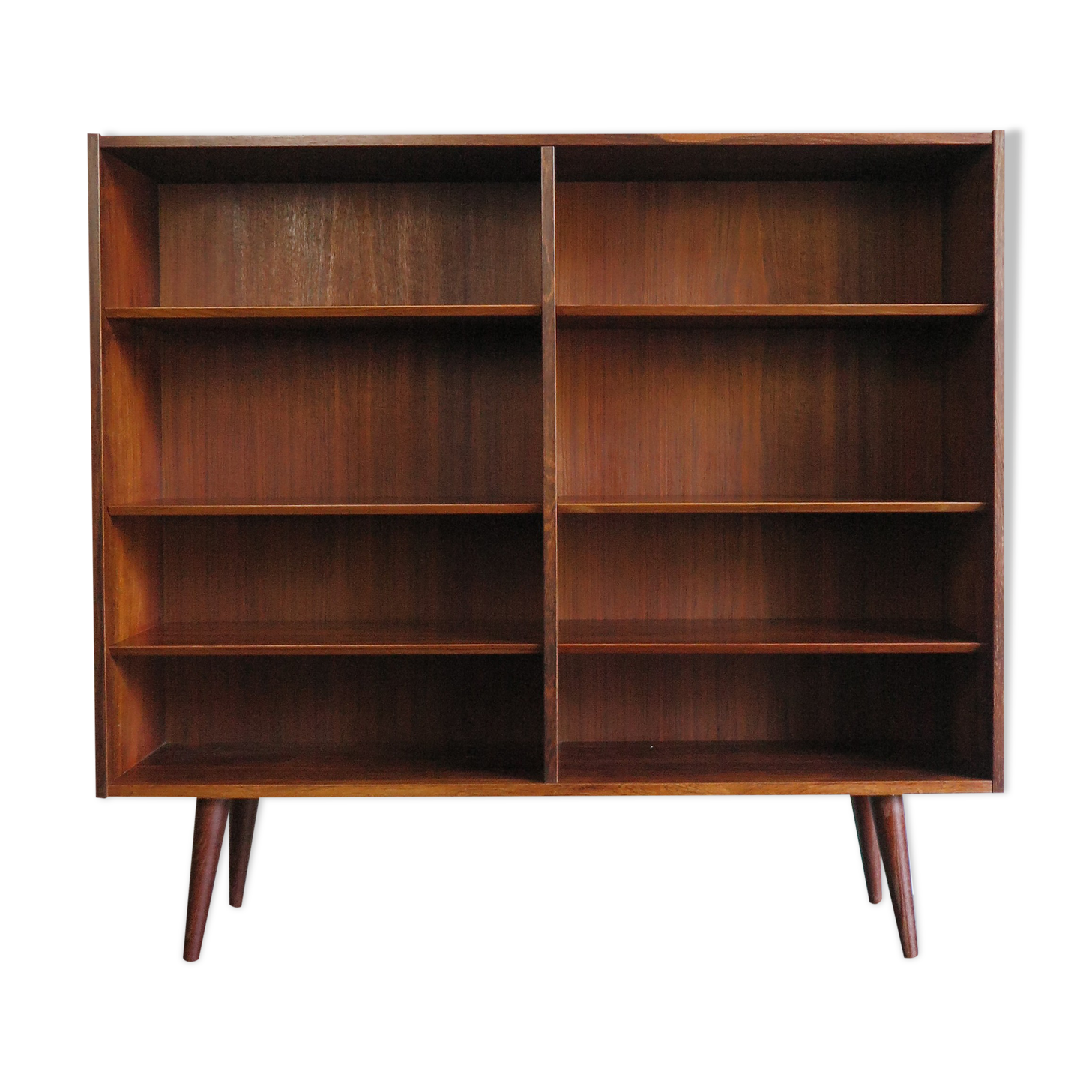 Poul Hundevad scandinavian rosewood bookcase, 1960s