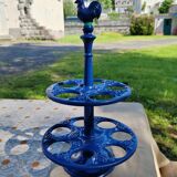 Blue enamelled cast iron egg holder 60s/70s