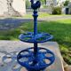 Blue enamelled cast iron egg holder 60s/70s