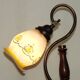 Lampe en bois et verre opalin