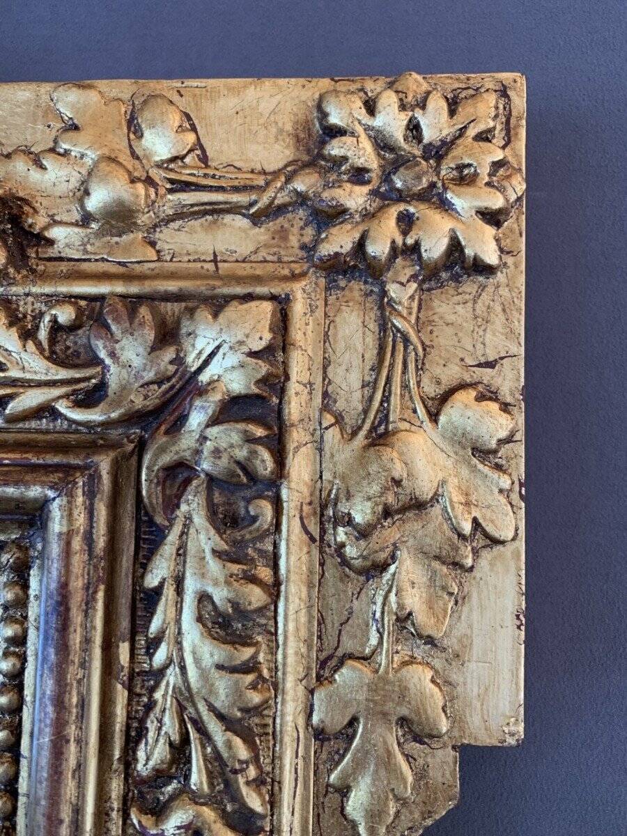 Louis XVI Style Carved Wood Gilded Mirror, 19th Century