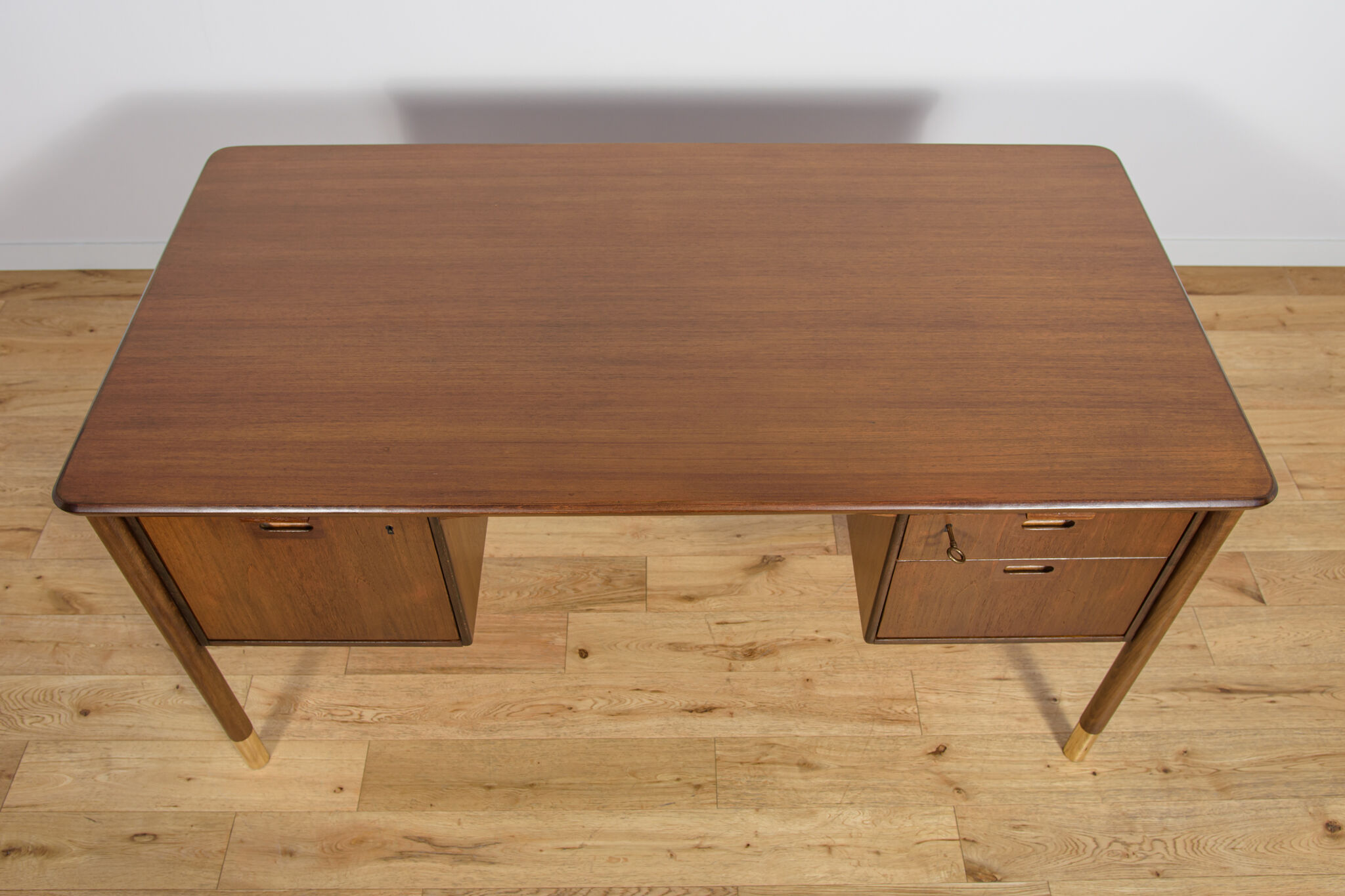 Mid-century teak desk by Sten Blomberg for Seffle Möbelfabrik, Sweden, 1960s