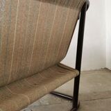 Tubular metal bench from the 80s