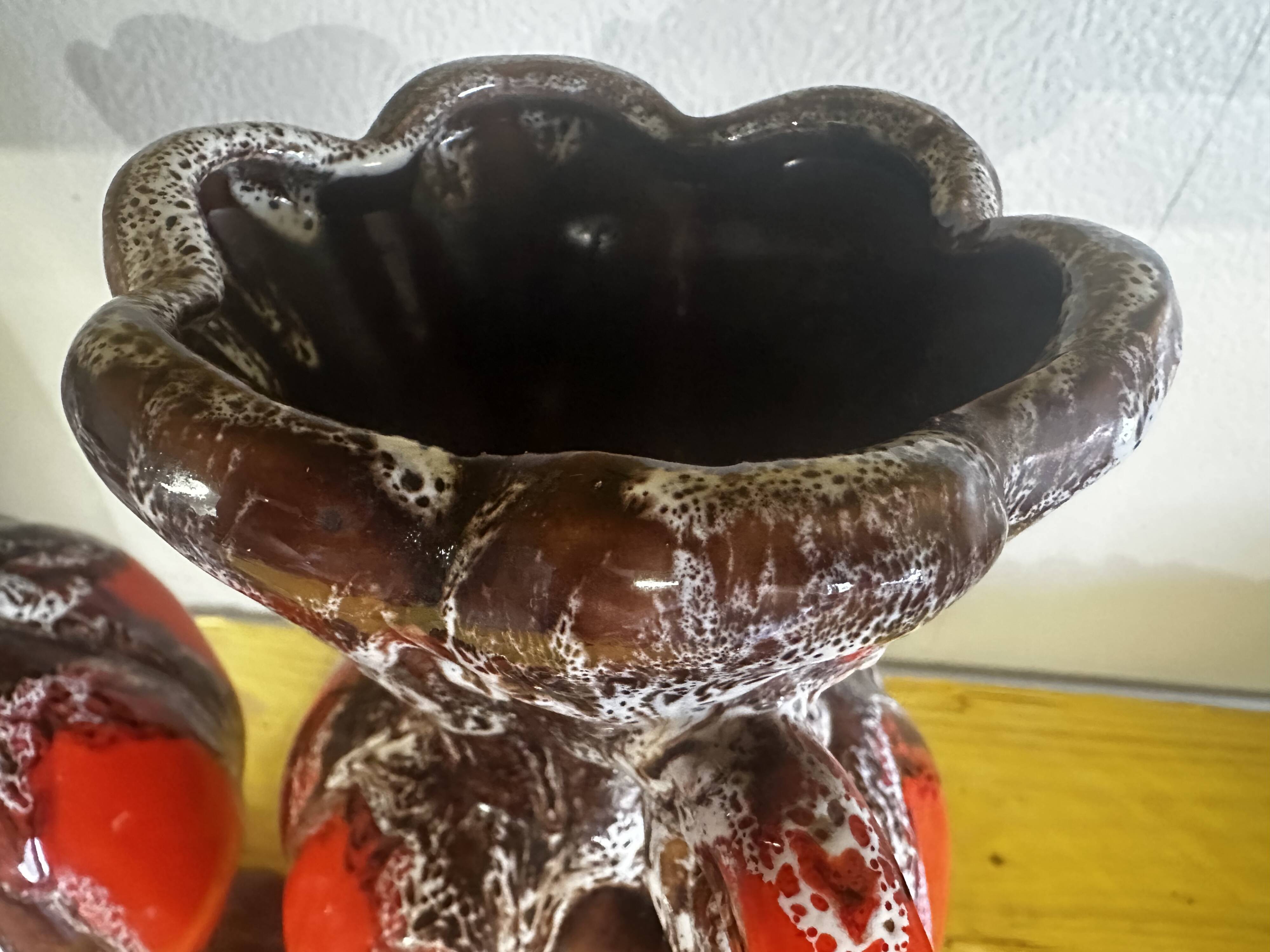 Pair of large Vallauris amphora-style vases, 31 cm high