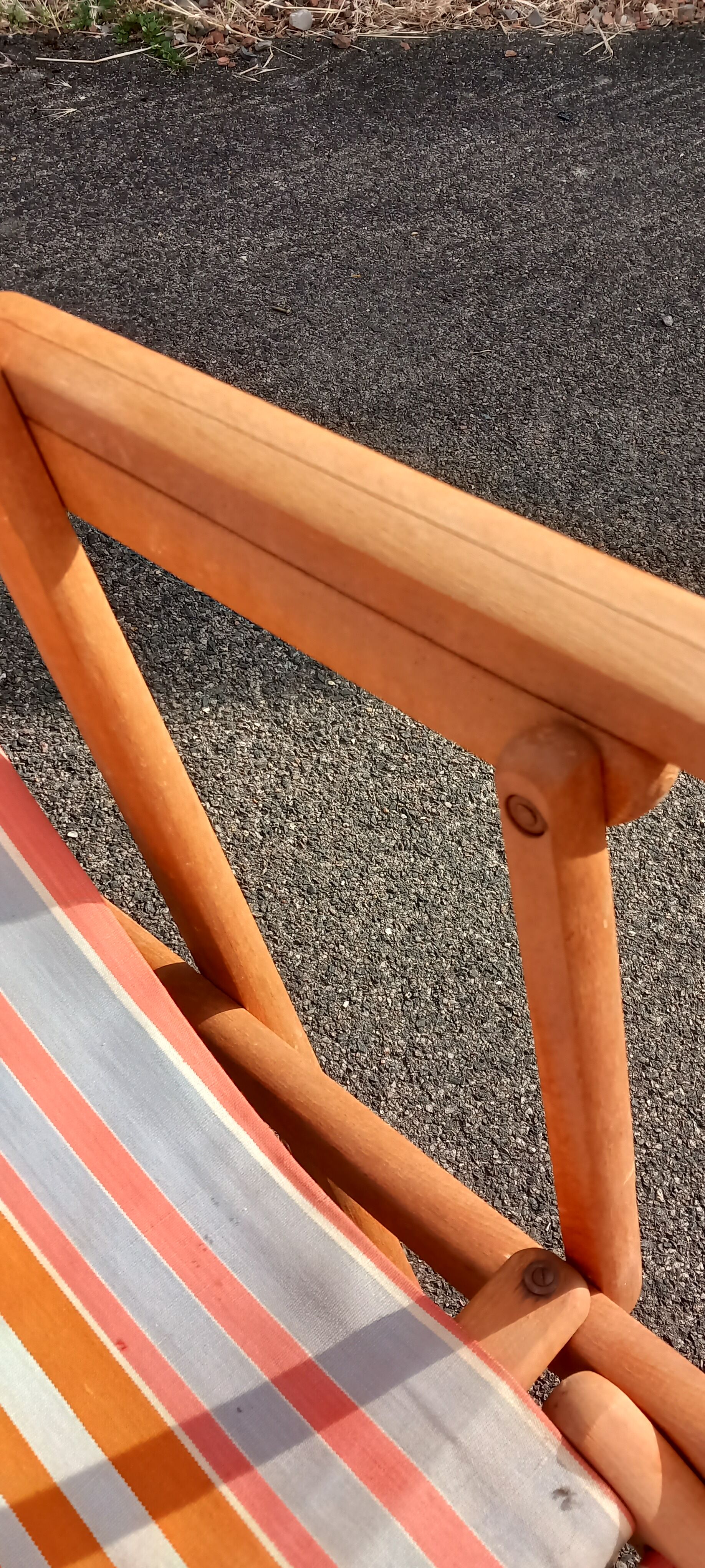 Deck chair, Chilean vintage orange tone