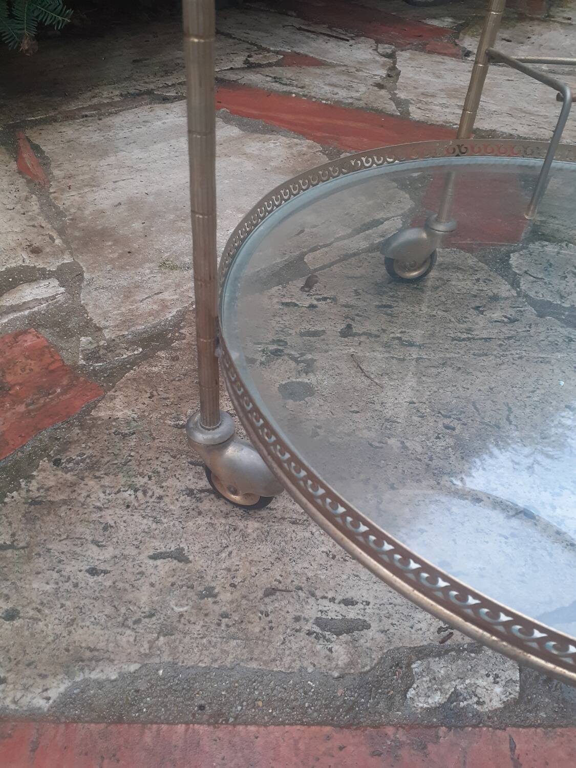 Brass rolling trolley