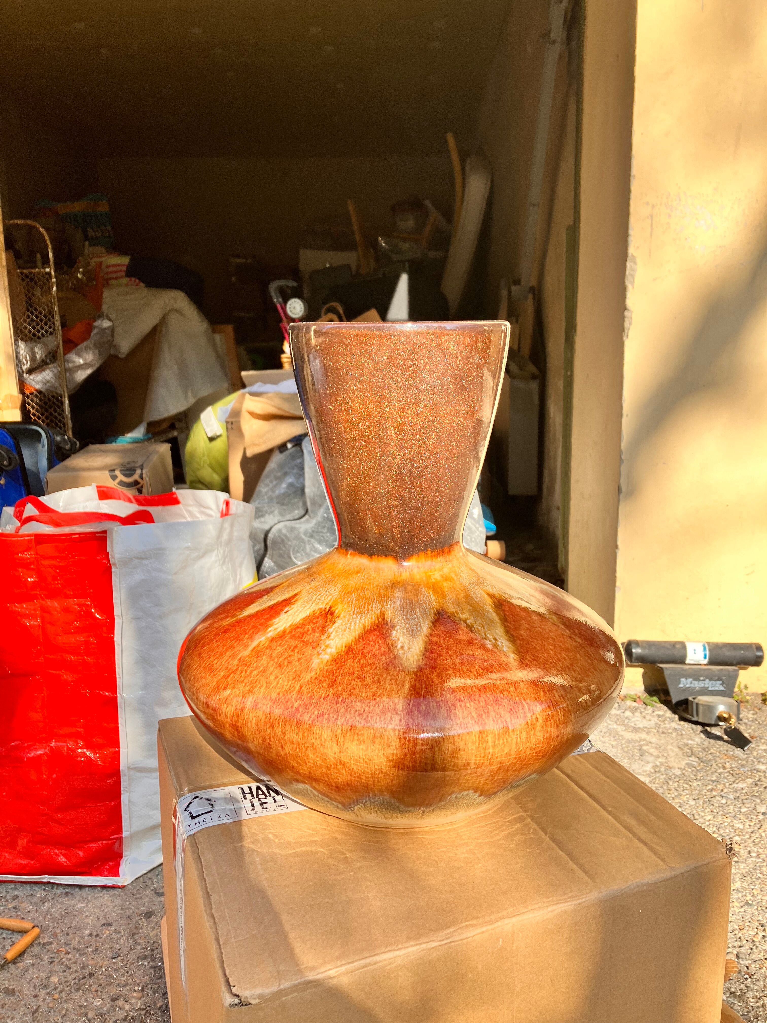 Vase Volcano orange