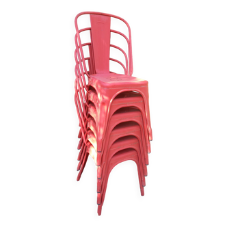 Ancienne chaise Tolix Xavier Pauchard Rouge
